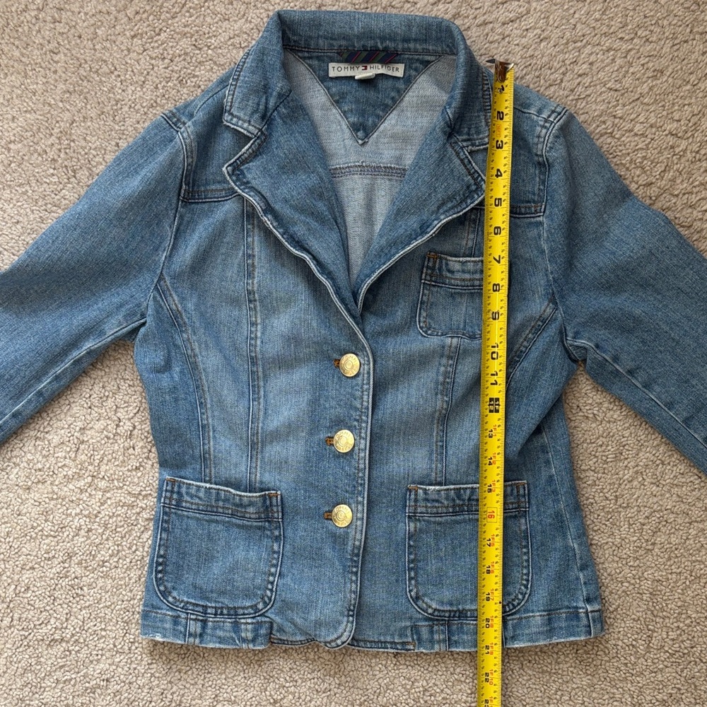 Tommy Hilfiger Women's Light Blue Denim Blazer Jacket - Picture 5 of 6